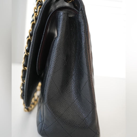 Chanel Double Flap Maxi in Black Caviar with Gold Hardware - Picture 3 of 12